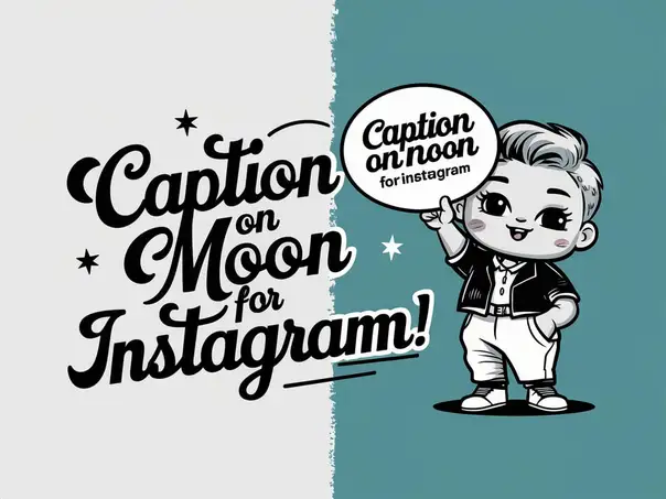 Caption on Moon for Instagram